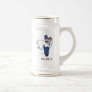 Caneca De Cerveja Noiva Engraçada e Padrinhos de casamento de Cartu