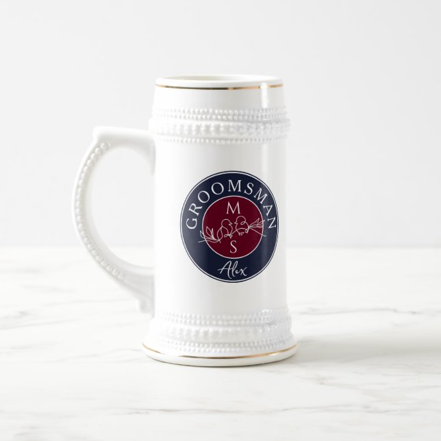 Caneca De Cerveja Noivos Azul Marinho (Esquerda)