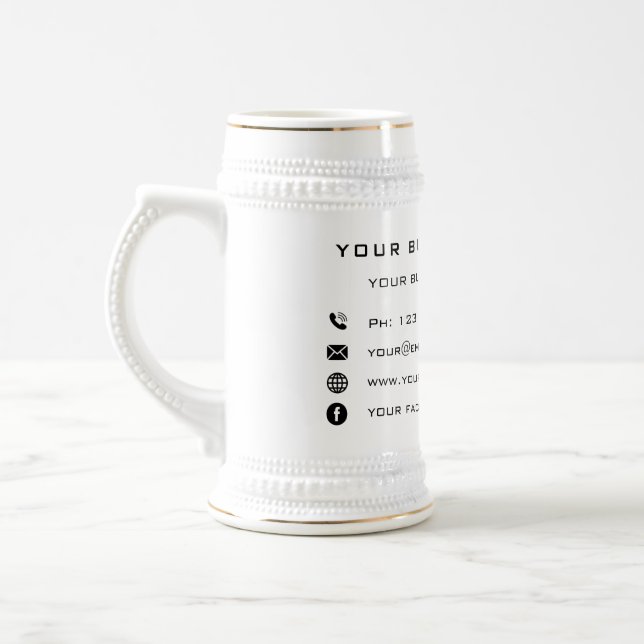 Caneca De Cerveja Nome Personalizado da Empresa Informações sobre su (Esquerda)