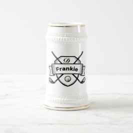 Caneca De Cerveja Nome Personalizado Da Vintagem Personalizada, Mono