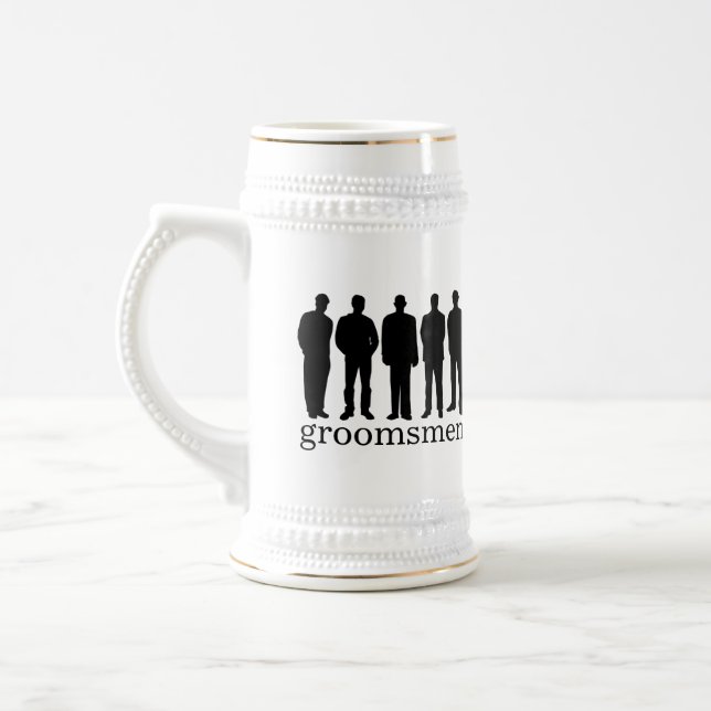 Caneca De Cerveja Nome personalizado padrinho de casamento solteiro  (Esquerda)