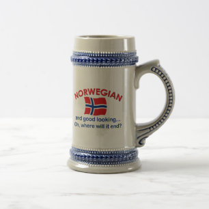 Caneca De Cerveja Norueguês bonito