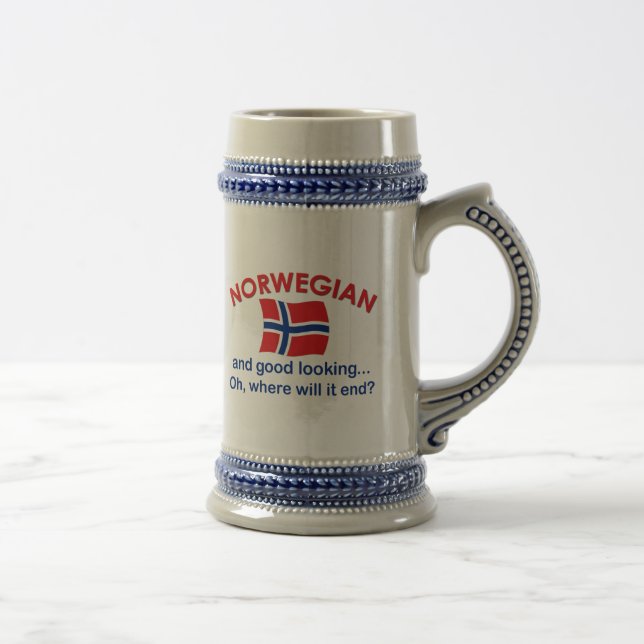 Caneca De Cerveja Norueguês bonito (Direita)