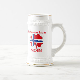 Caneca De Cerveja Noruegueses personalizados beijam-me que eu sou
