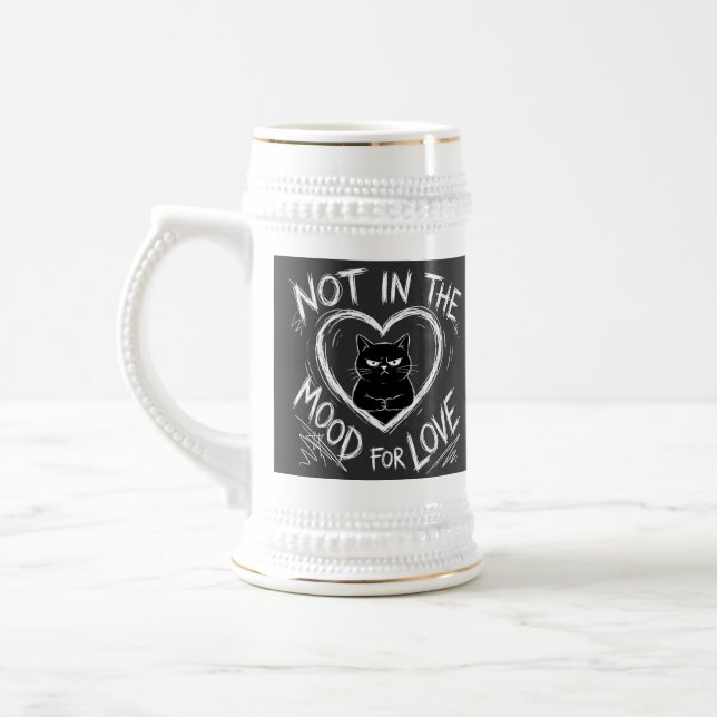 Caneca De Cerveja Not In The Mood For Love Grumpy Cat Sarcastic (Esquerda)