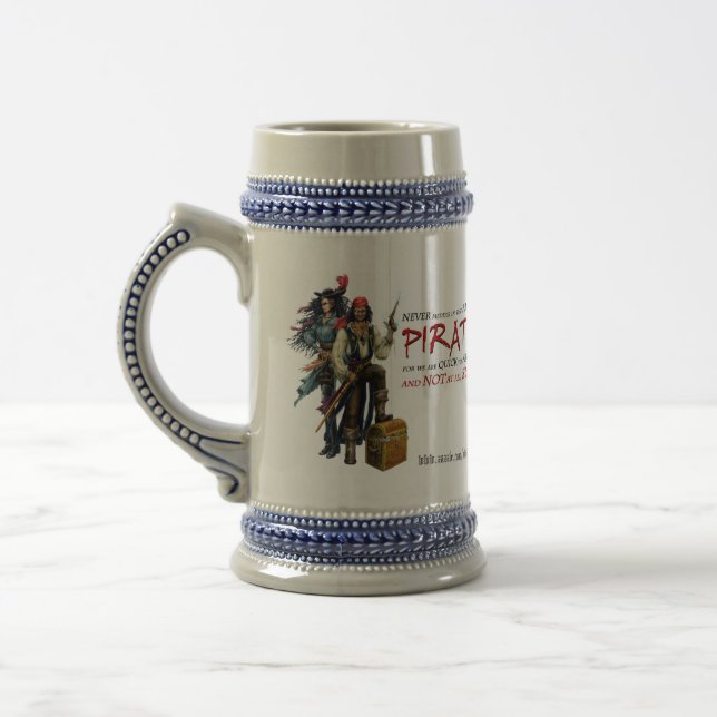 Caneca De Cerveja Nunca Medite Com Piratas (Esquerda)