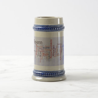 Caneca De Cerveja Nuvem de palavra word cloud Baviera Bavaria