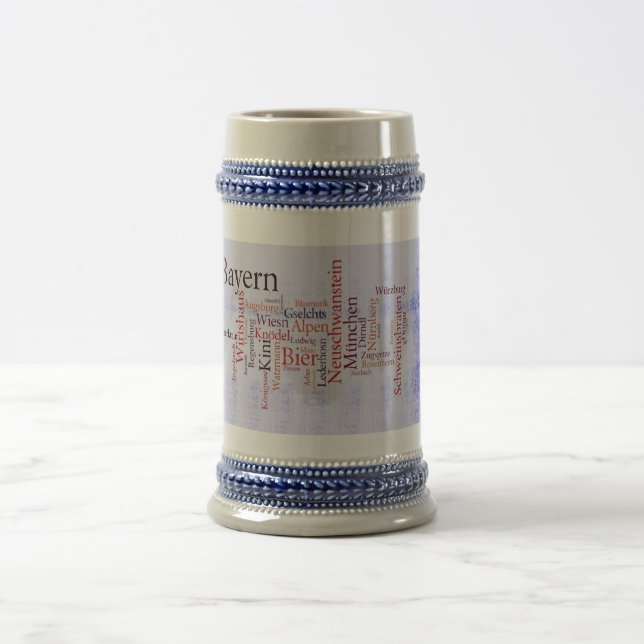 Caneca De Cerveja Nuvem de palavra word cloud Baviera Bavaria (Centro)