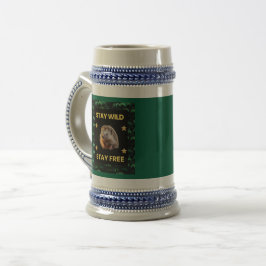 Caneca De Cerveja O Cachorro - Fique Selvagem Fique Livre