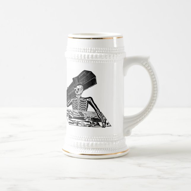Caneca De Cerveja "O Calavera do pessoa" cerca de 1800's México (Direita)