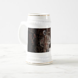 Caneca De Cerveja O fantasma transparente de SlipperyJoe no Hallowee
