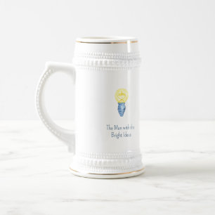 Caneca De Cerveja O homem com a lâmpada brilhante