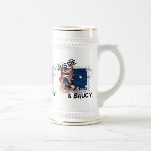 Caneca De Cerveja O kitsch Bitsch: Pin-Acima australiano & picante