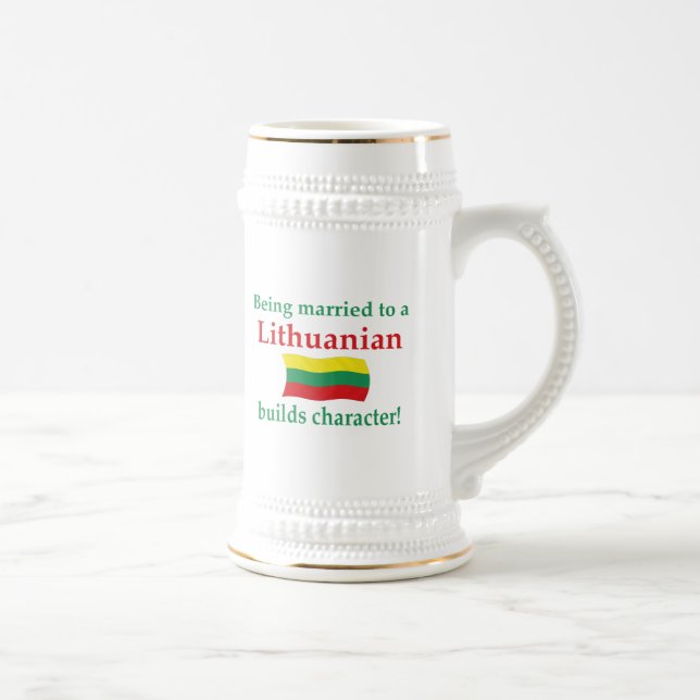 Caneca De Cerveja O Lithuanian constrói o caráter (Direita)