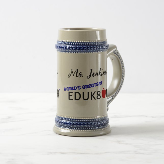 Caneca De Cerveja O maior educador do mundo (Frente Esquerda)