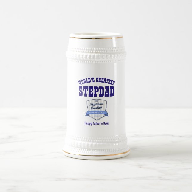 Caneca De Cerveja O maior STEPDAD do mundo - Presente do Dia de os p (Centro)