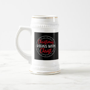 Caneca De Cerveja O Natal Começa Com Cristo-65772
