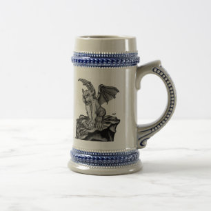 Caneca De Cerveja O pequeno GOLEM - o preto de Gargoyle conhece o De