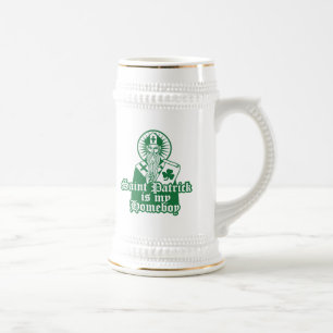 Caneca De Cerveja O santo Patrick é meu ficar em casa