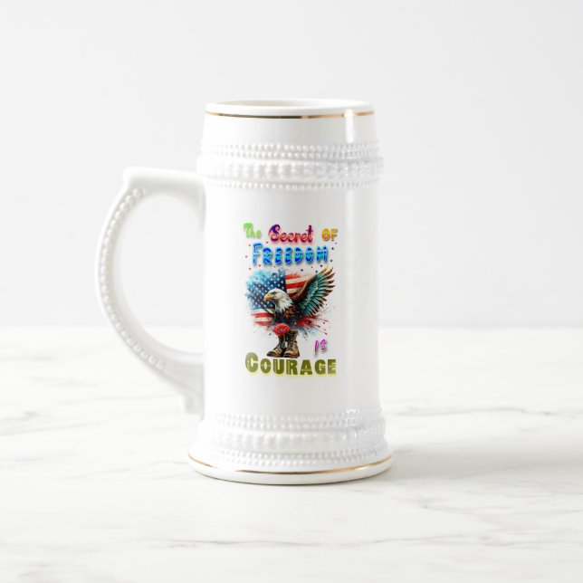 Caneca De Cerveja O Segredo Da Liberdade É Coragem (Esquerda)