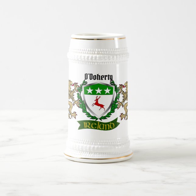 Caneca De Cerveja O'Doherty/Doherty Irish Shield (Centro)