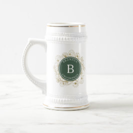 Caneca De Cerveja Oferta de Padrinhos de casamento Elegantes Verde-O
