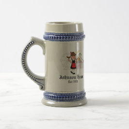 Caneca De Cerveja Oktoberfest alemão, Nome da Família Personalizado