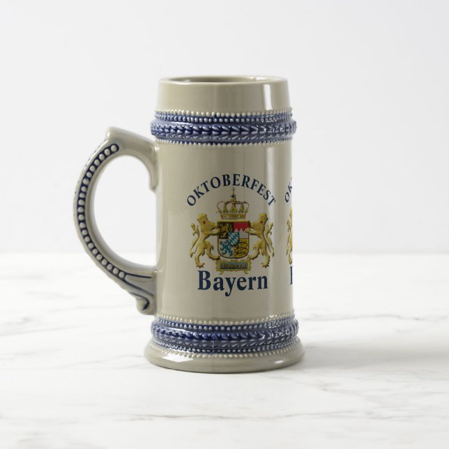 Caneca De Cerveja Oktoberfest Bavaria / Bayern Crest (Esquerda)