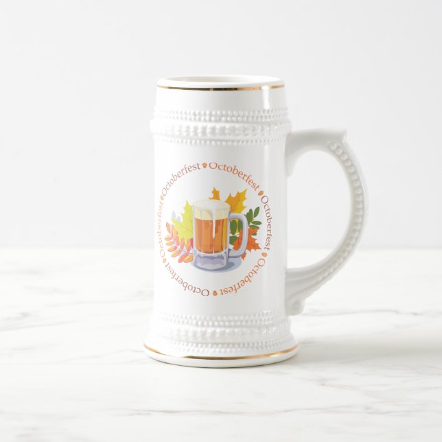 Caneca De Cerveja Oktoberfest Beer e Autumn Leaves (Direita)