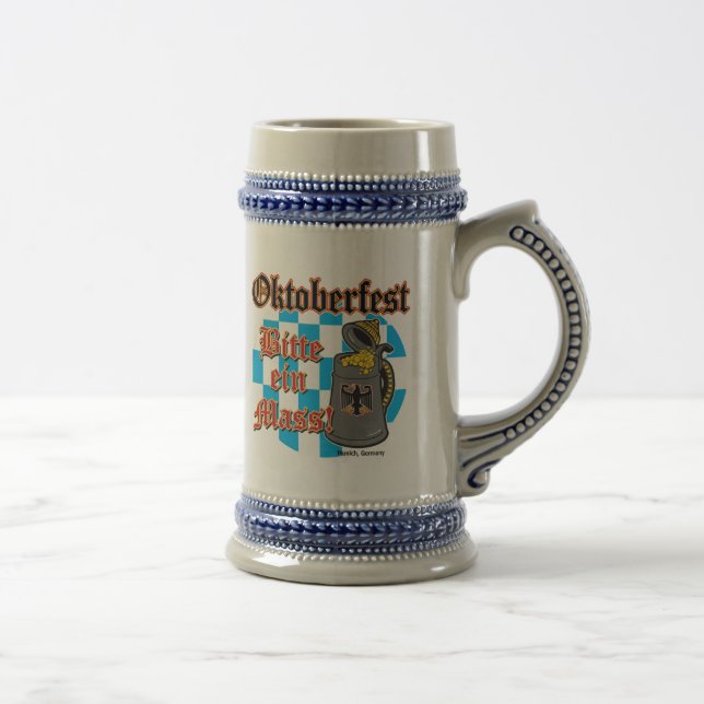 Caneca De Cerveja Oktoberfest Bitte ein Mass (Direita)