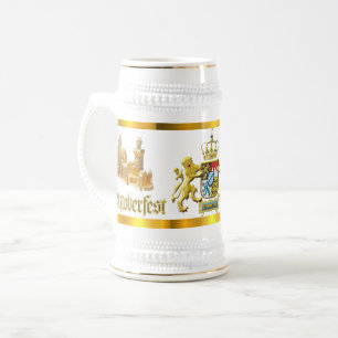 Caneca De Cerveja Oktoberfest Crest da Baviera, Coleção do Castelo  