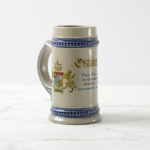 Caneca De Cerveja Oktoberfest Personalizável Brasão da Baviera 