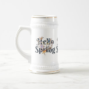 Caneca De Cerveja Olá Pássaros Primavera