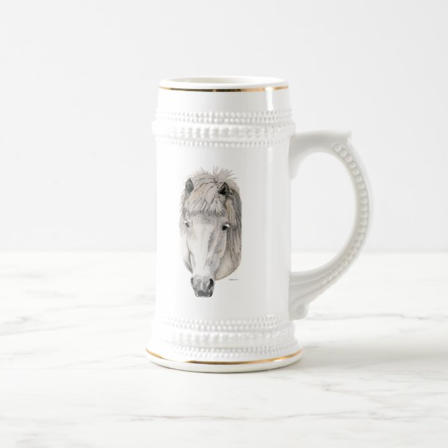 Caneca De Cerveja Olhos amáveis - cavalo islandês (Direita)