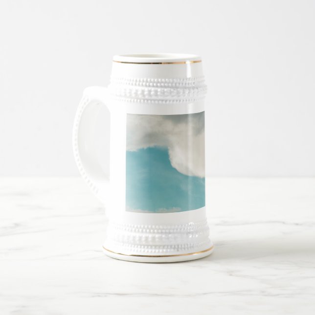 Caneca De Cerveja ondas de todas as formas (Frente Esquerda)