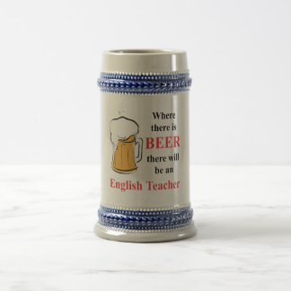 Caneca De Cerveja Onde há cerveja - professor de inglês
