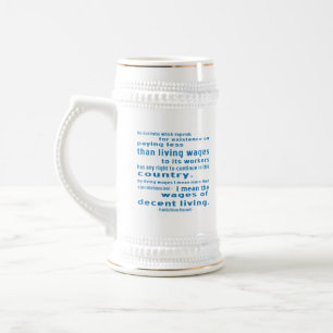 Caneca De Cerveja Opinião de FDR sobre salários