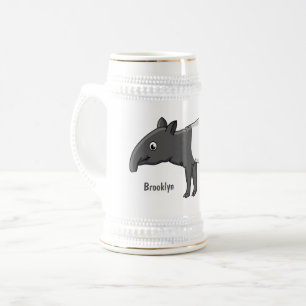 Caneca De Cerveja Óptica de banda animada feliz e bonita