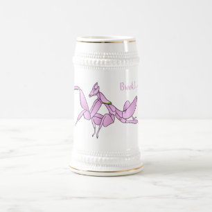 Caneca De Cerveja Orchid mantis cartoon illustration