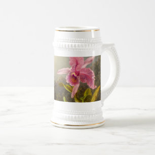 Caneca De Cerveja Orquídea com dois beija-flores