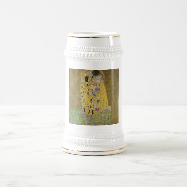 Caneca De Cerveja Os amantes beijando o abraço de Gustav Klimt (Centro)