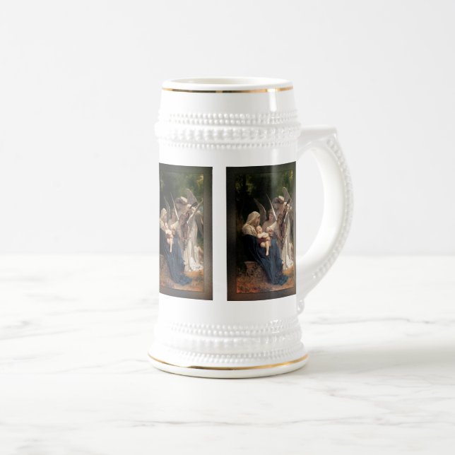 Caneca De Cerveja Os anjos de William Adolphe Bouguereau (Frente Esquerda)
