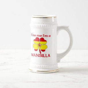 Caneca De Cerveja Os espanhóis personalizados beijam-me que eu sou