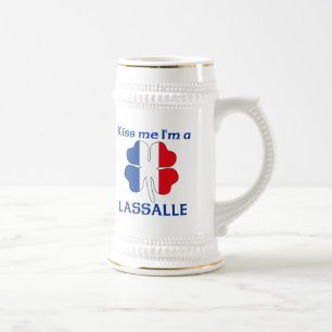 Caneca De Cerveja Os franceses personalizados beijam-me que eu sou