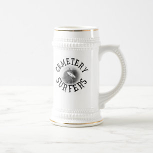 Caneca De Cerveja Os surfistas Party como uma garra do mortician…