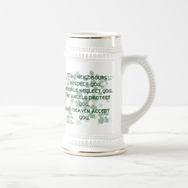 Caneca De Cerveja Os vizinhos irlandeses que abençoam Mug-May respei (Direita)