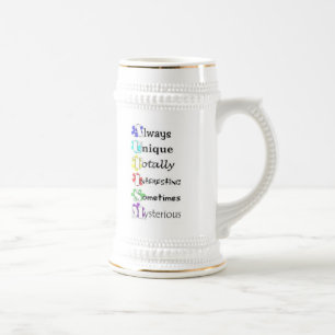 Caneca de cerveja ou caneca do autismo