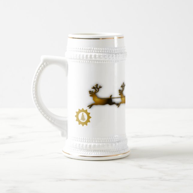 Caneca De Cerveja Ouro Vedante Natal Papai Noel Sledge (Esquerda)