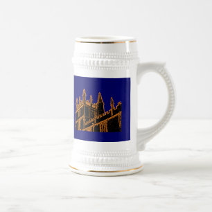 Caneca De Cerveja Oxford Inglaterra 1986 espirais de construção