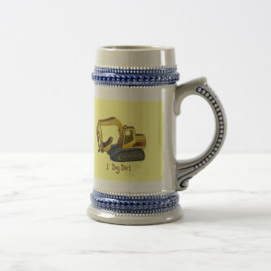 Caneca De Cerveja Pá Elétrica Escava Terra